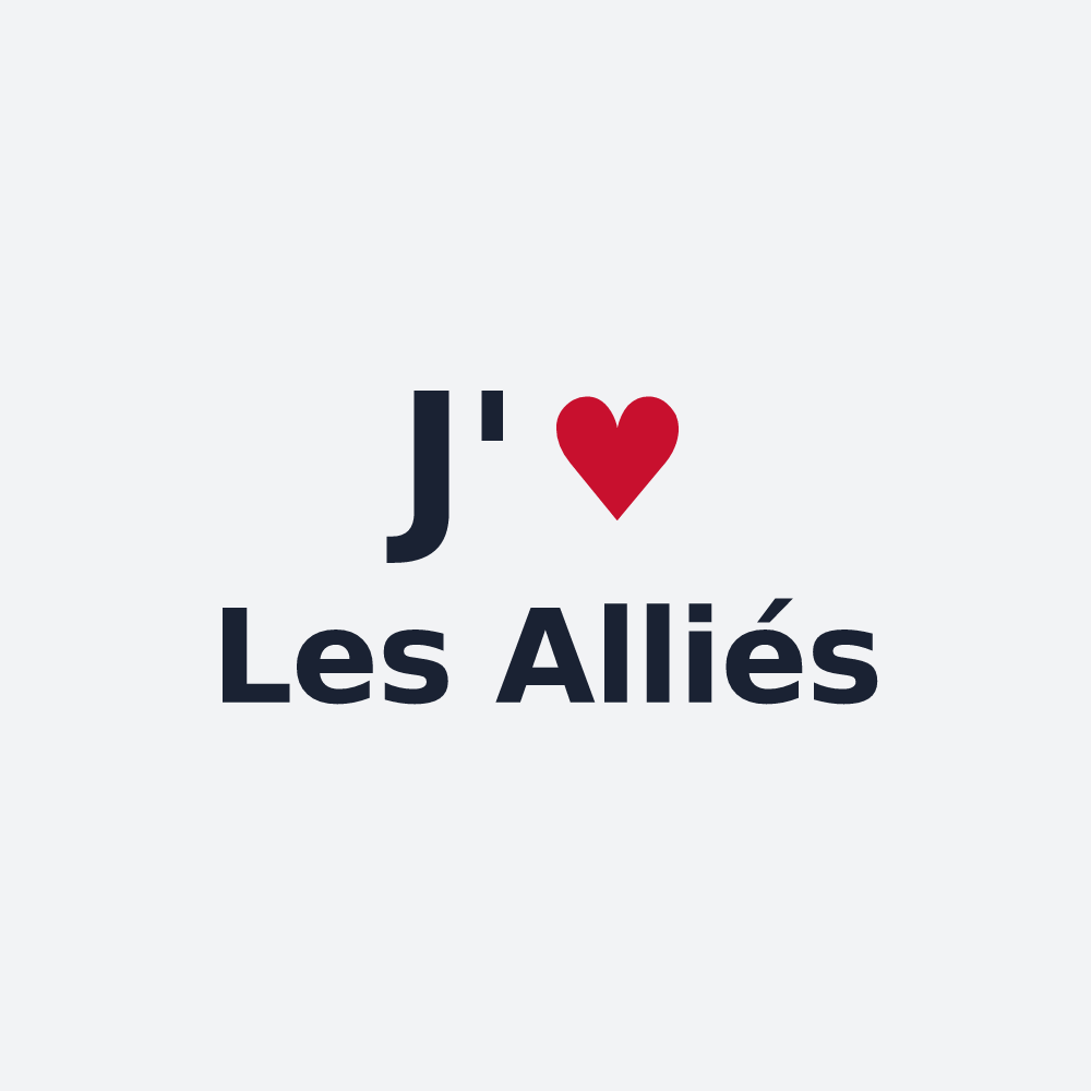Poster personnalisé Les Alliés — design J'aime Les Alliés