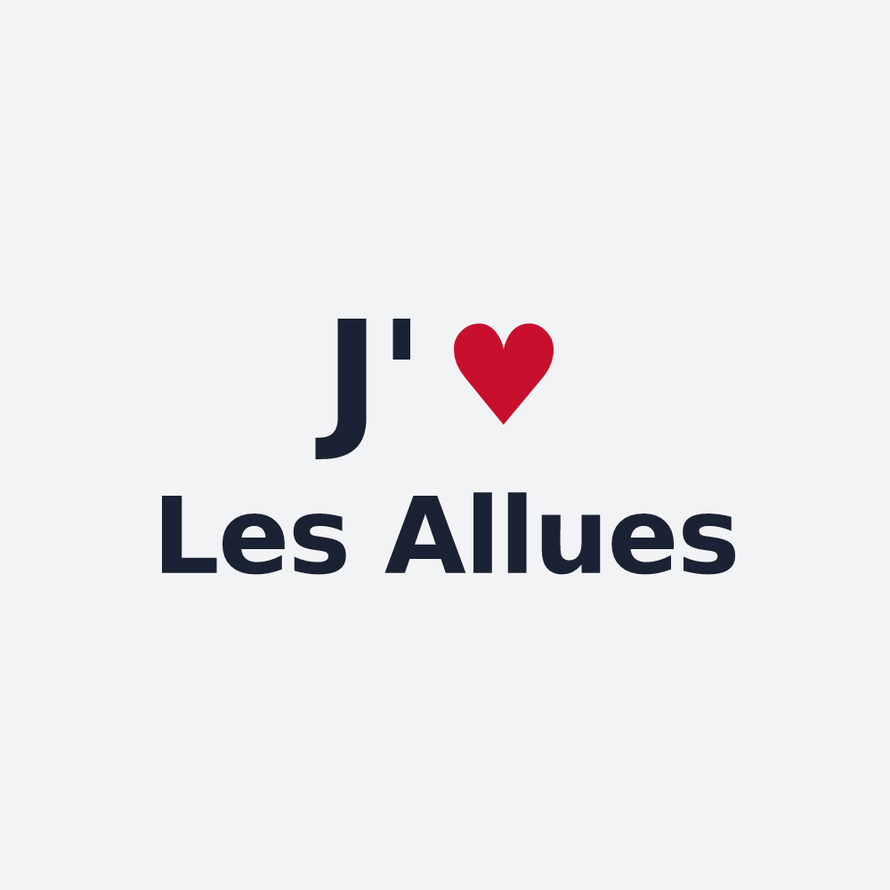Poster personnalisé Les Allues — design J'aime Les Allues