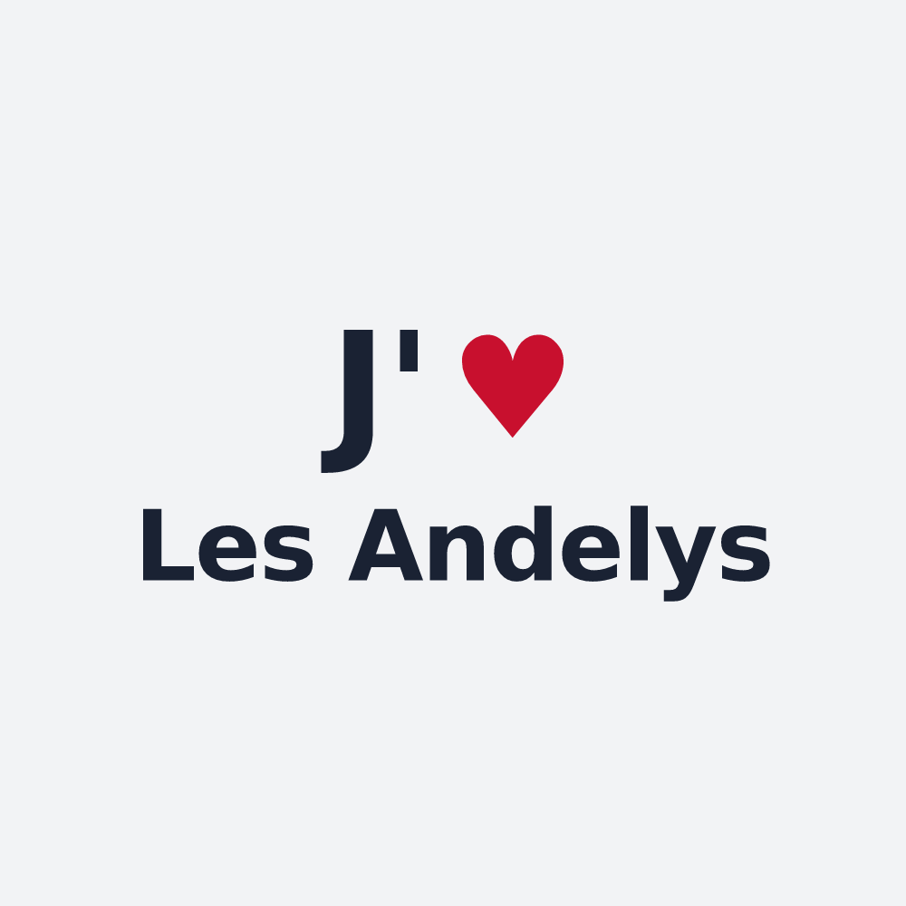Poster personnalisé Les Andelys — design J'aime Les Andelys