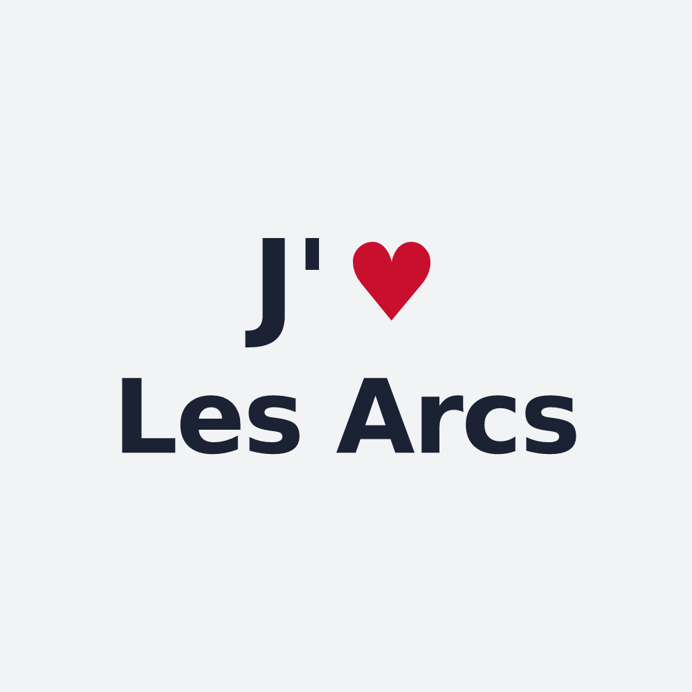Poster personnalisé Les Arcs — design J'aime Les Arcs