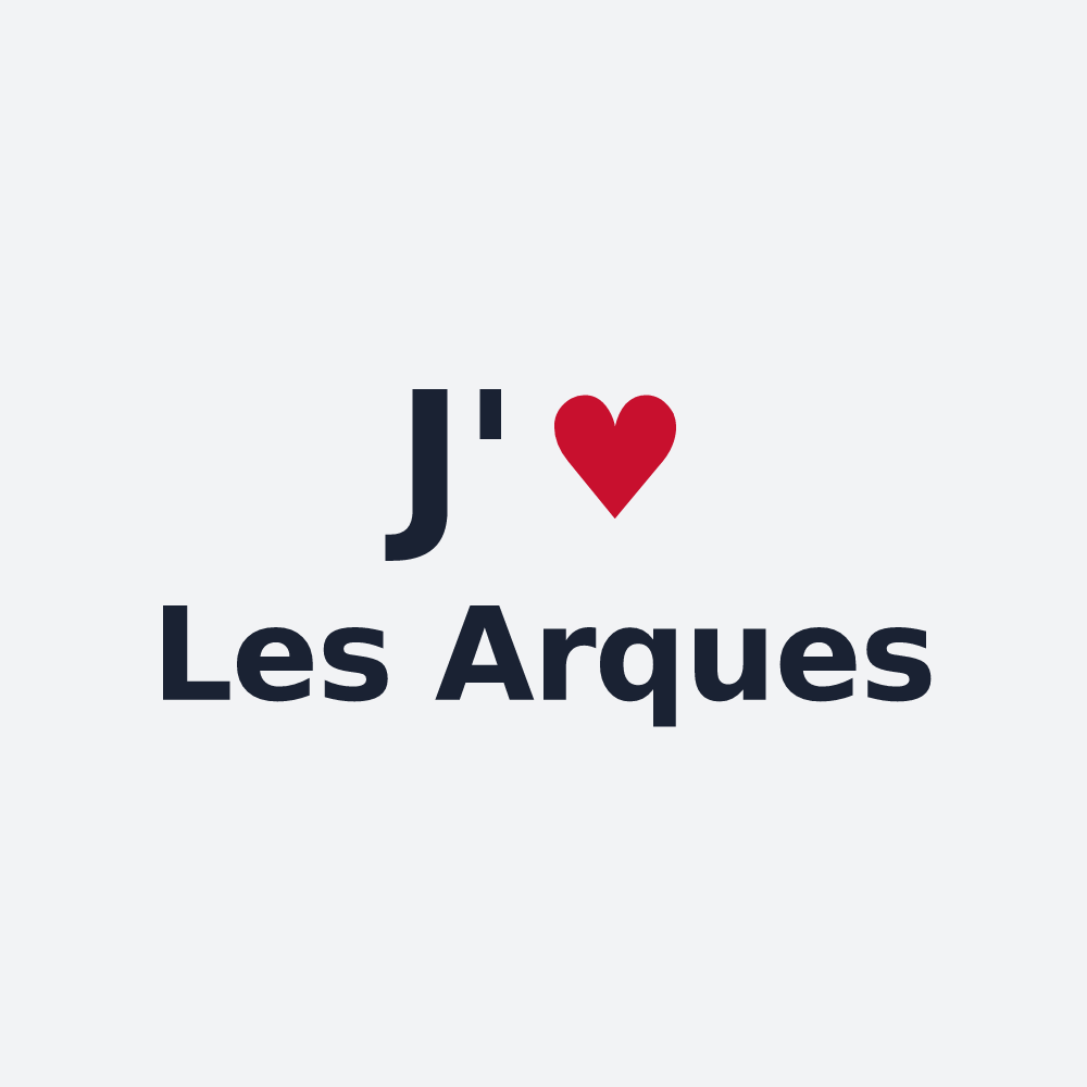 Poster personnalisé Les Arques — design J'aime Les Arques