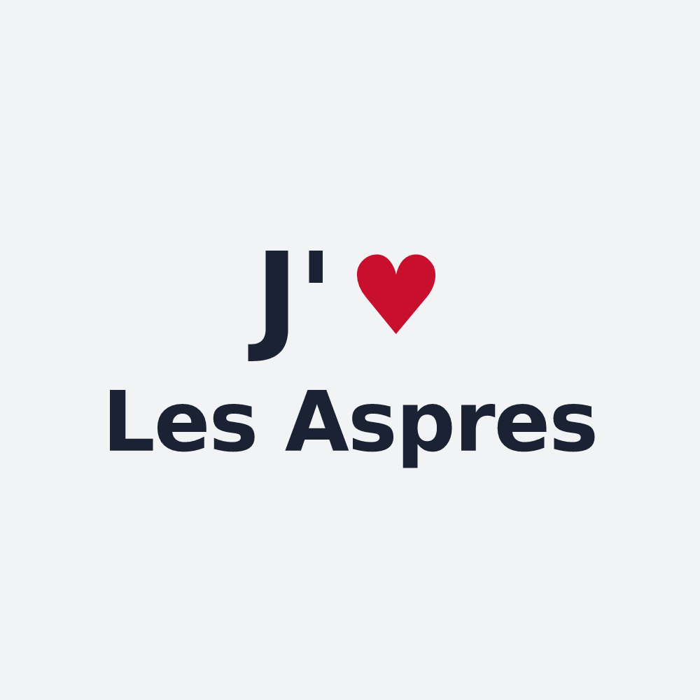 Poster personnalisé Les Aspres — design J'aime Les Aspres