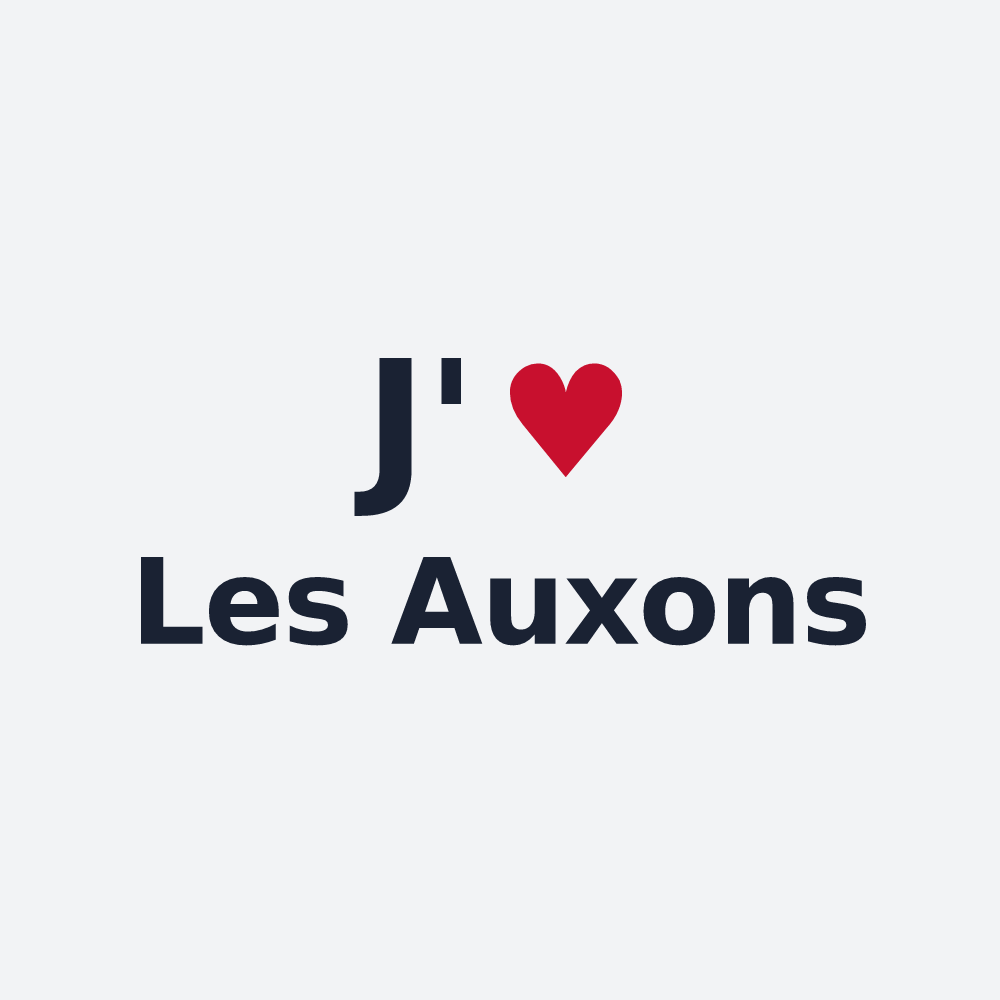 Poster personnalisé Les Auxons — design J'aime Les Auxons