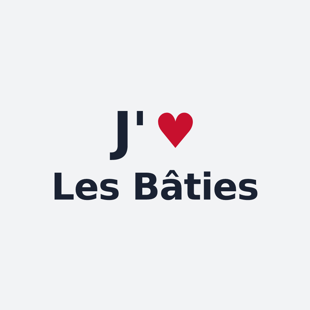 Poster personnalisé Les Bâties — design J'aime Les Bâties