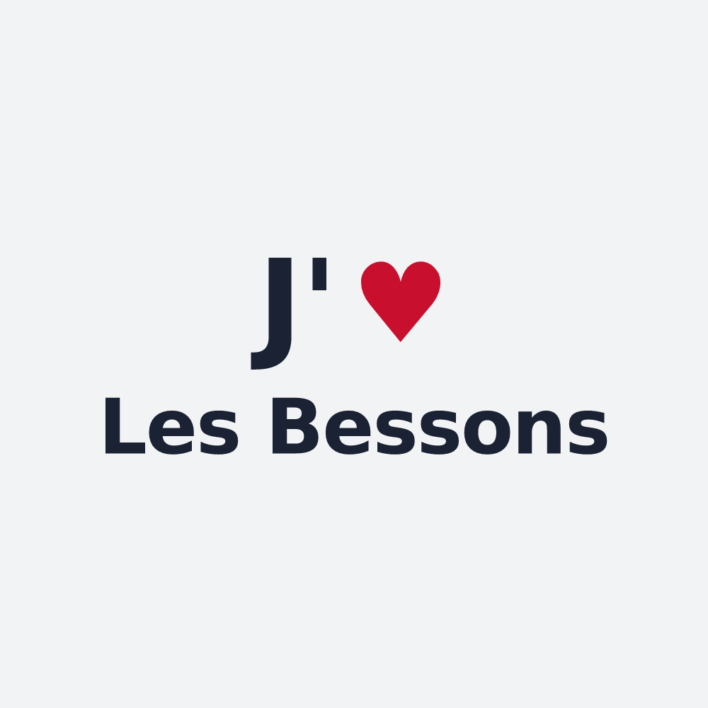 Poster personnalisé Les Bessons — design J'aime Les Bessons