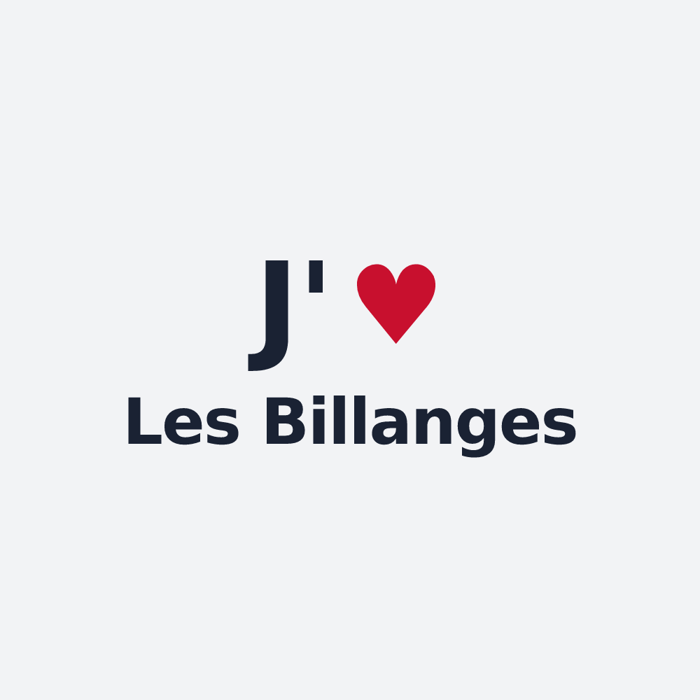 Poster personnalisé Les Billanges — design J'aime Les Billanges