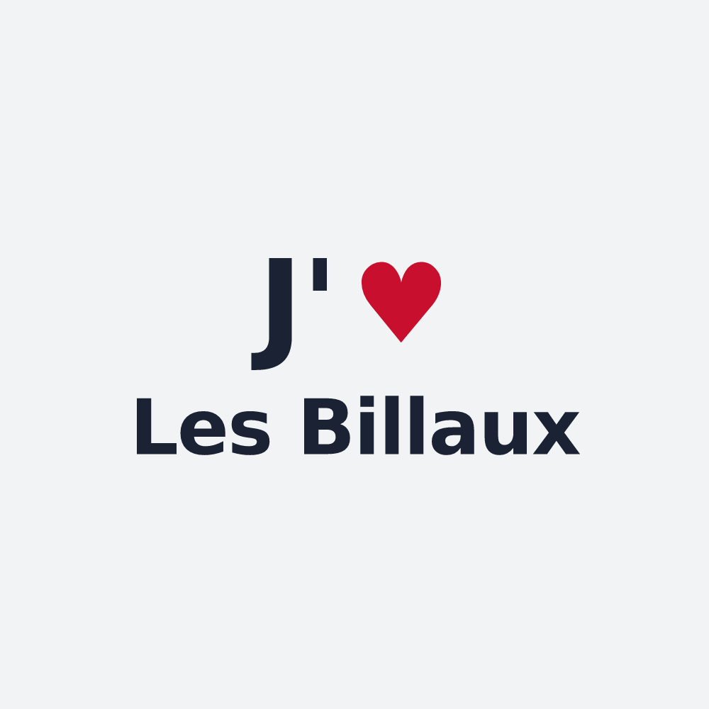 Poster personnalisé Les Billaux — design J'aime Les Billaux