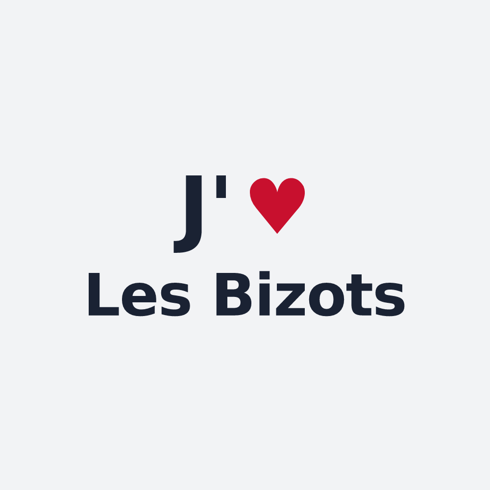 Poster personnalisé Les Bizots — design J'aime Les Bizots