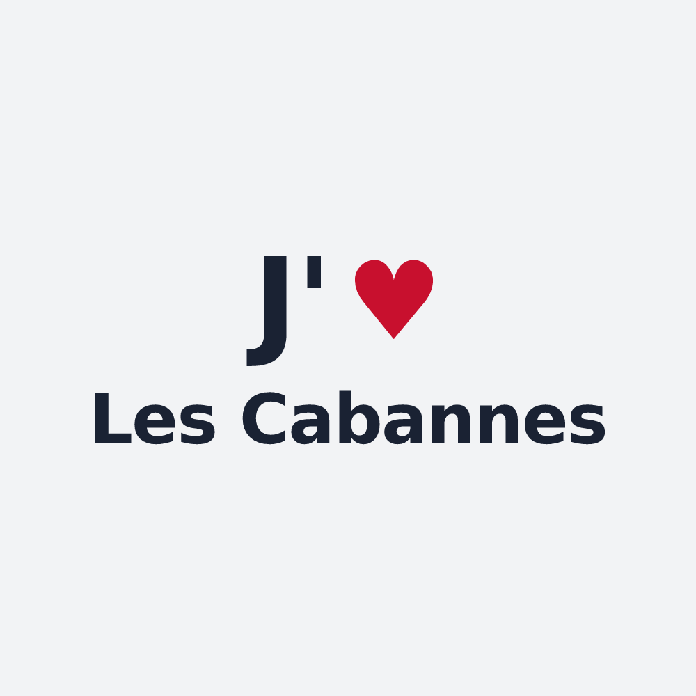 Poster personnalisé Les Cabannes — design J'aime Les Cabannes