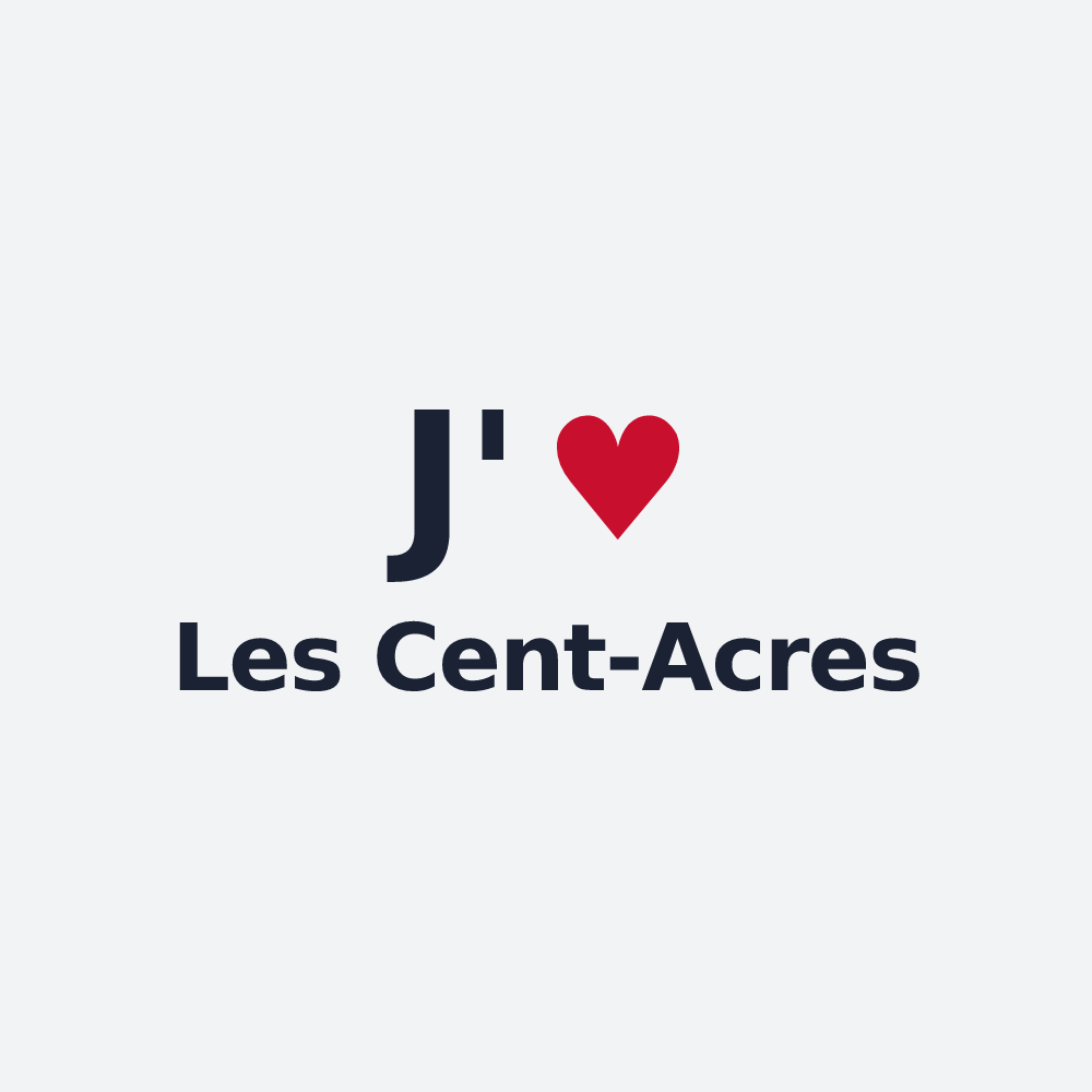 Poster personnalisé Les Cent-Acres — design J'aime Les Cent-Acres