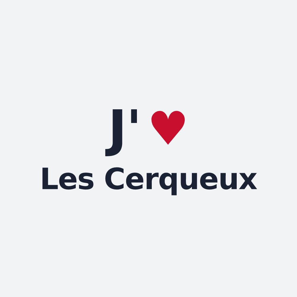 Poster personnalisé Les Cerqueux — design J'aime Les Cerqueux