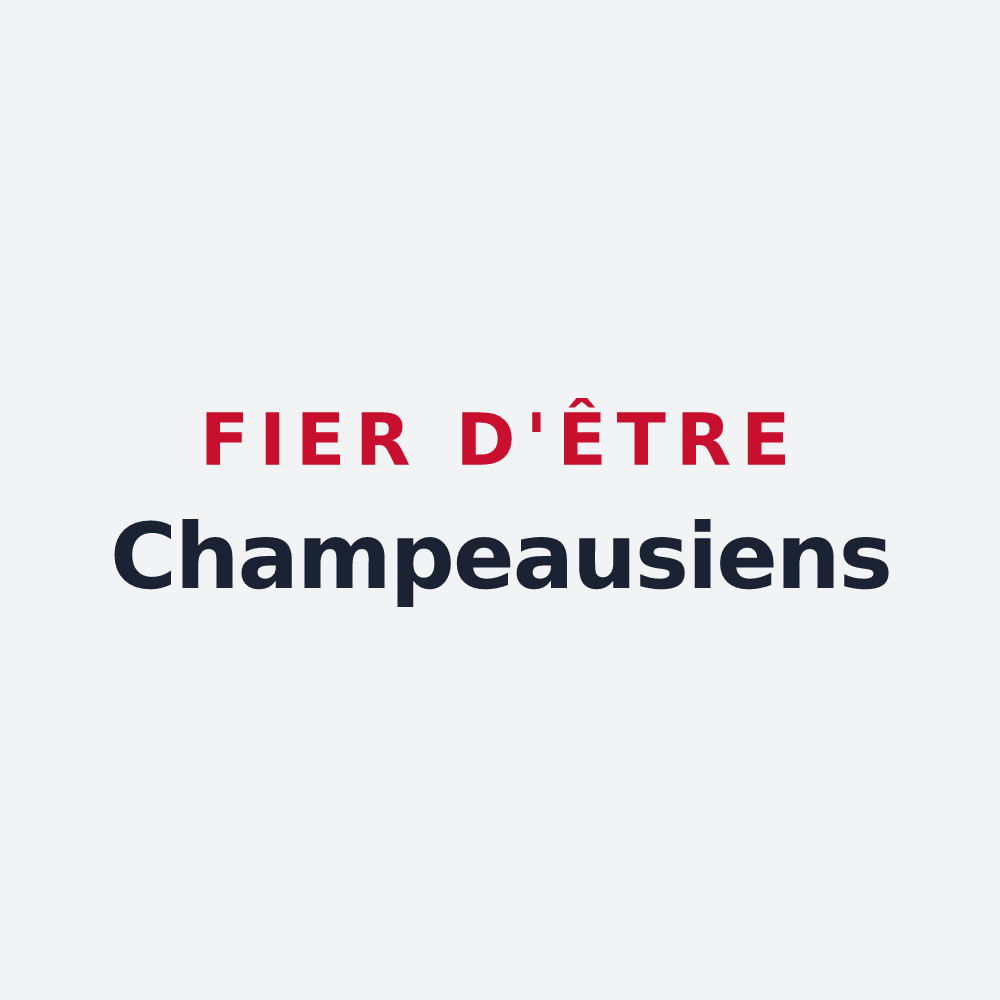 Poster « Fier d'être Champeausiens » — design pour Les Champeaux