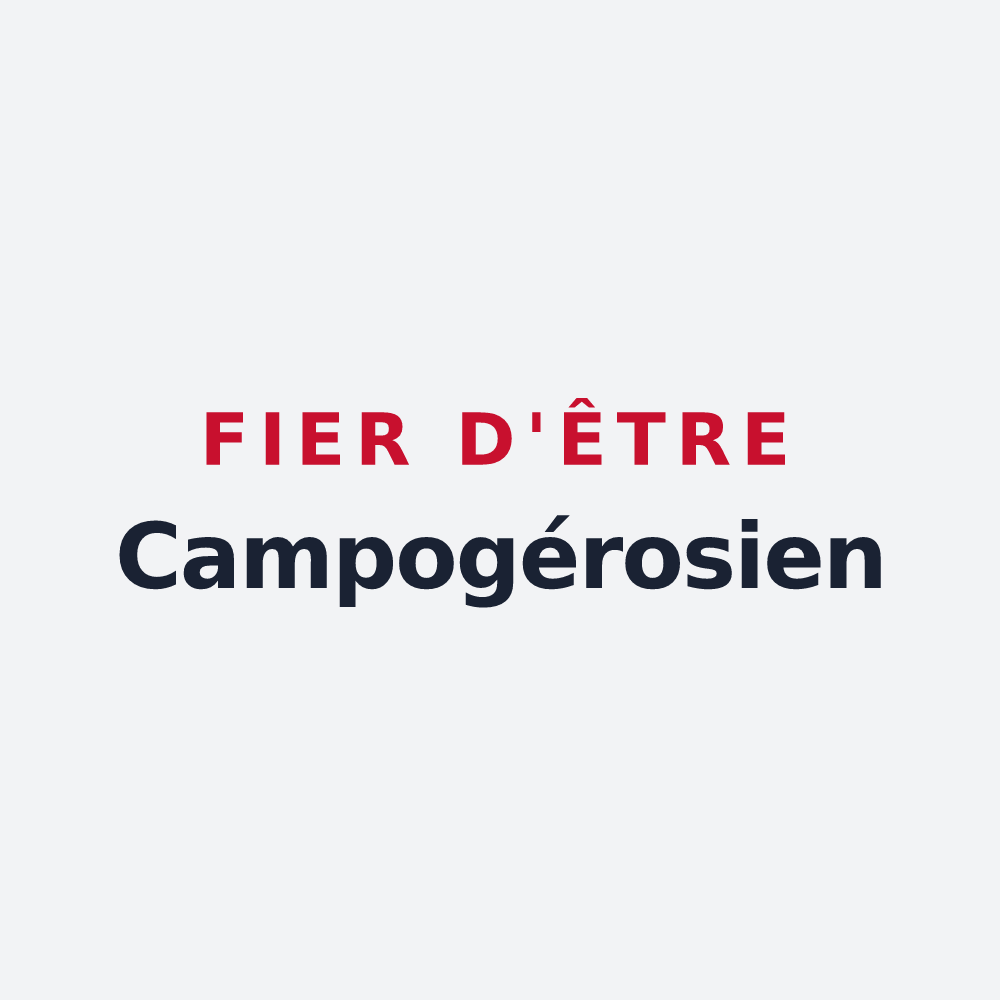 Poster « Fier d'être Campogérosien » — design pour Les Champs-Géraux