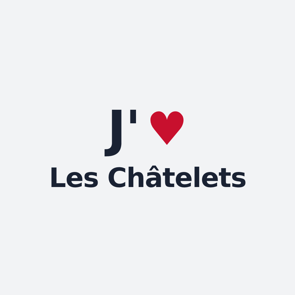 Poster personnalisé Les Châtelets — design « J'aime Les Châtelets » imprimé sur le poster