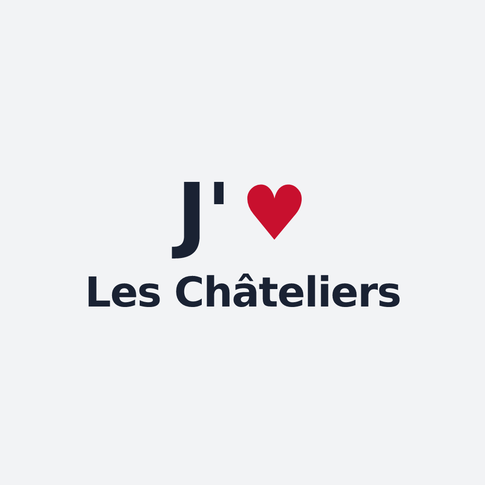 Poster personnalisé Les Châteliers — design J'aime Les Châteliers