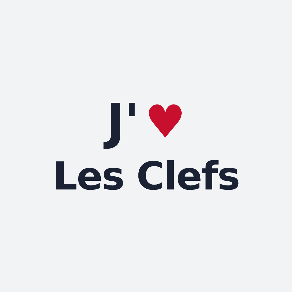 Poster personnalisé Les Clefs — design J'aime Les Clefs
