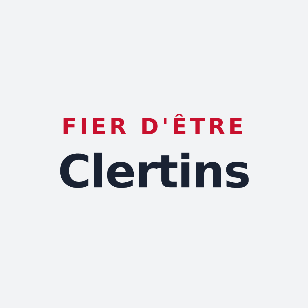 Poster « Fier d'être Clertins » — design pour Les Clefs