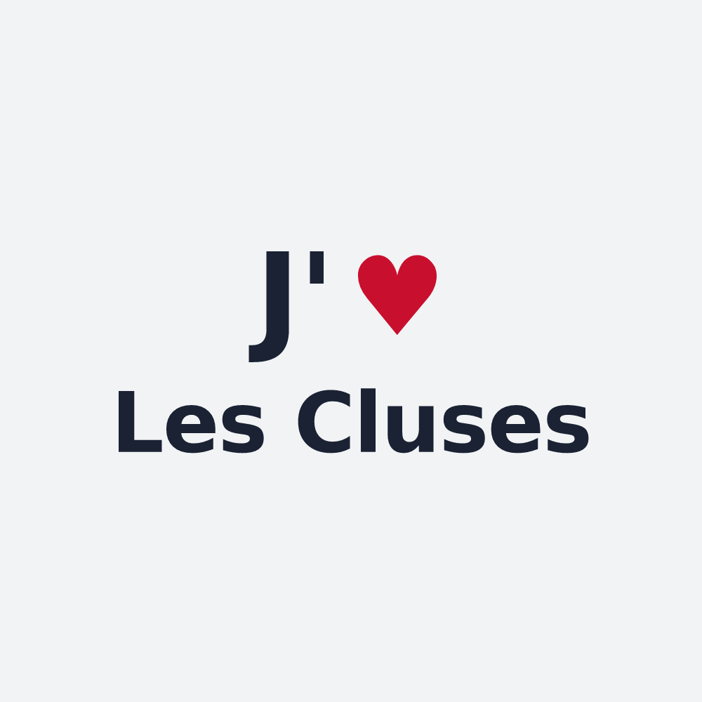 Poster personnalisé Les Cluses — design J'aime Les Cluses