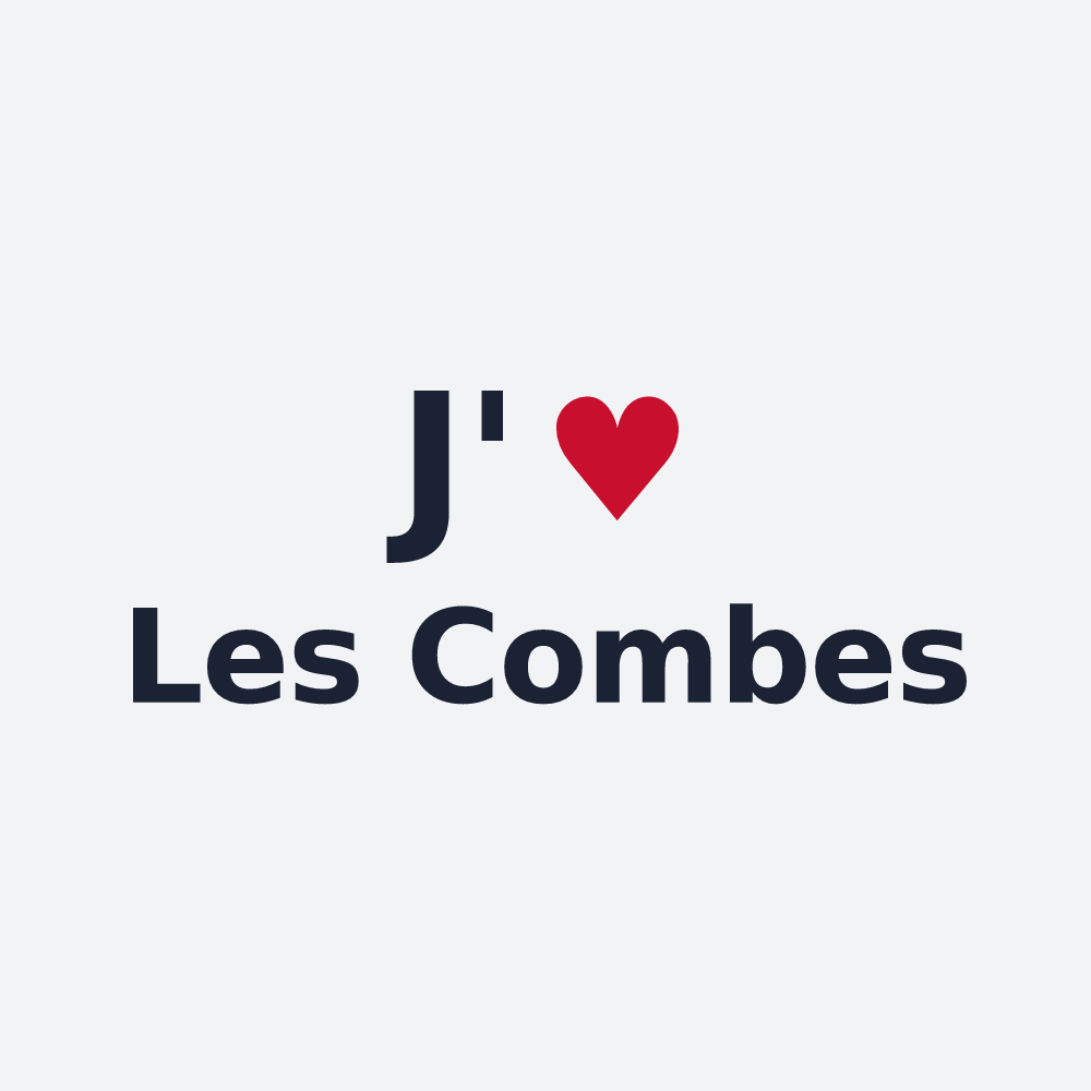 Poster personnalisé Les Combes — design J'aime Les Combes