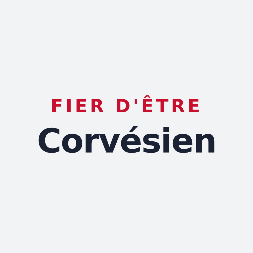 Poster « Fier d'être Corvésien » — design pour Les Corvées-les-Yys
