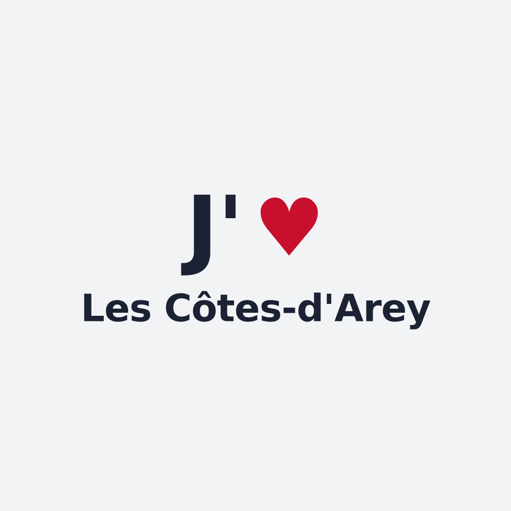 Poster personnalisé Les Côtes-d'Arey — design J'aime Les Côtes-d'Arey