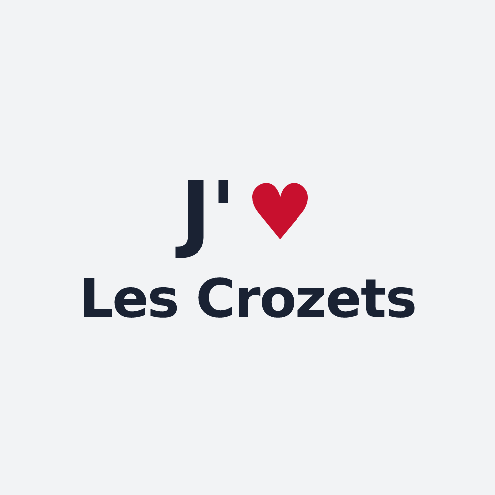 Poster personnalisé Les Crozets — design J'aime Les Crozets