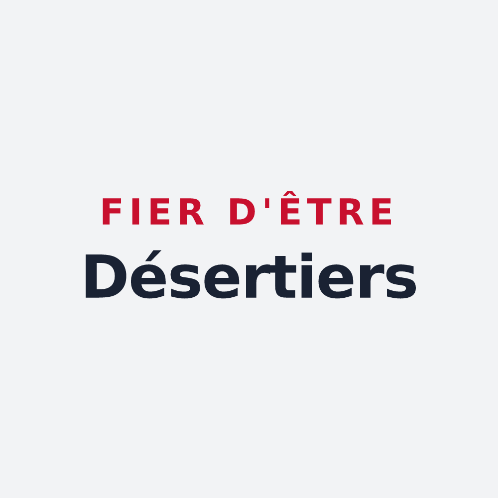 Poster « Fier d'être Désertiers » — design pour Les Déserts
