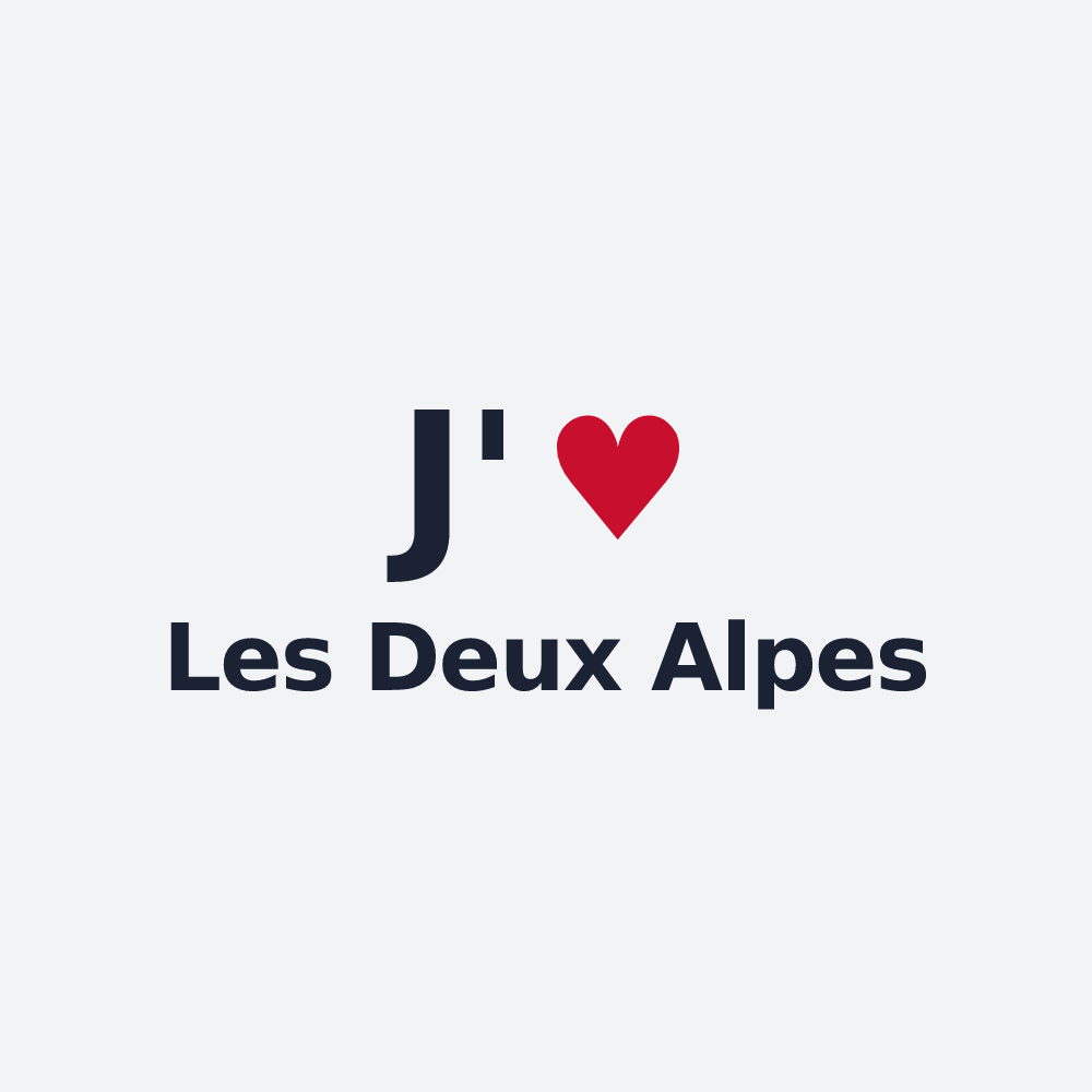 Poster personnalisé Les Deux Alpes — design J'aime Les Deux Alpes