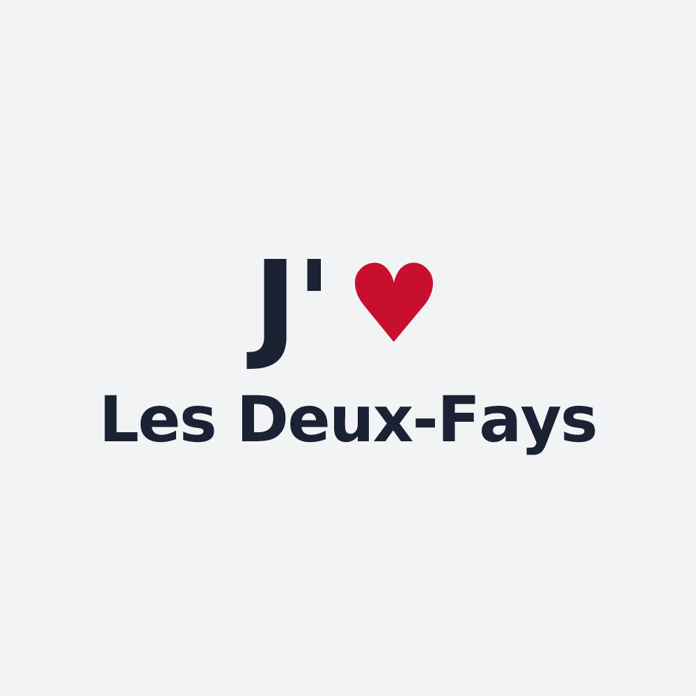 Poster personnalisé Les Deux-Fays — design « J'aime Les Deux-Fays » imprimé sur le poster