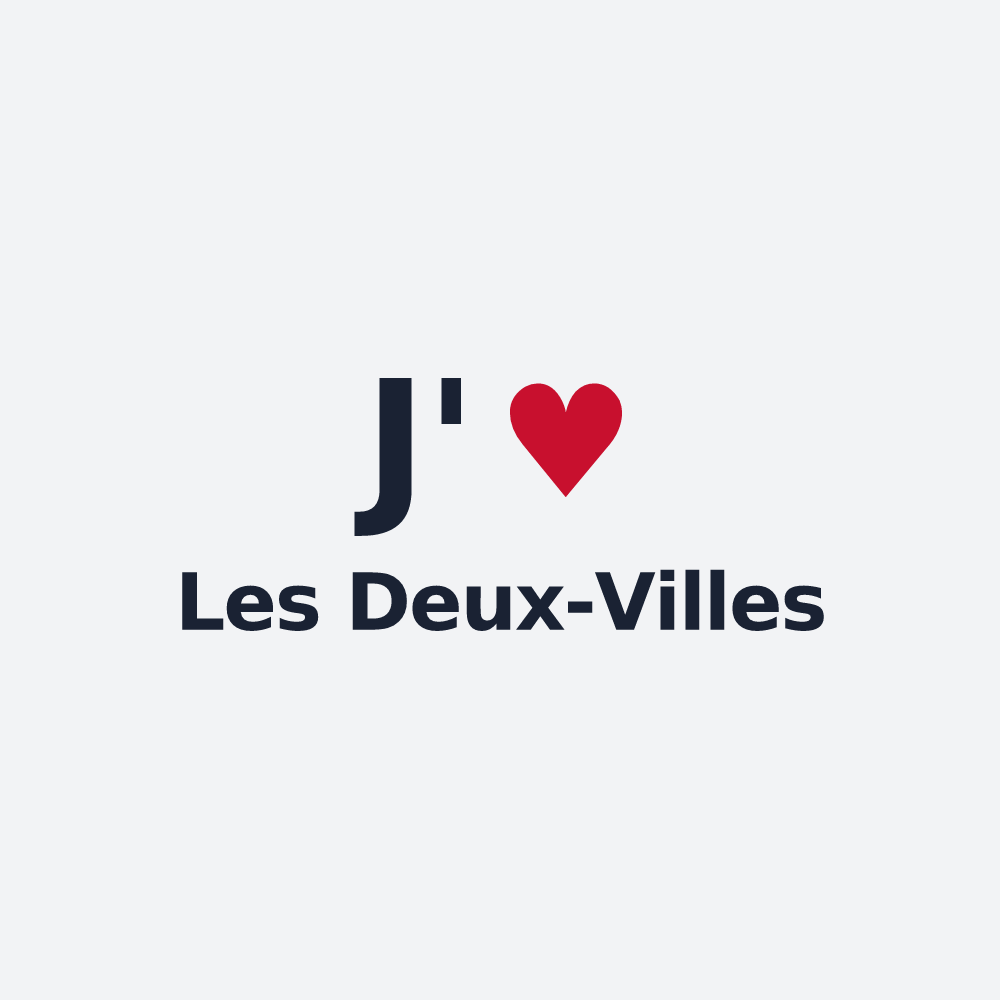 Poster personnalisé Les Deux-Villes — design J'aime Les Deux-Villes