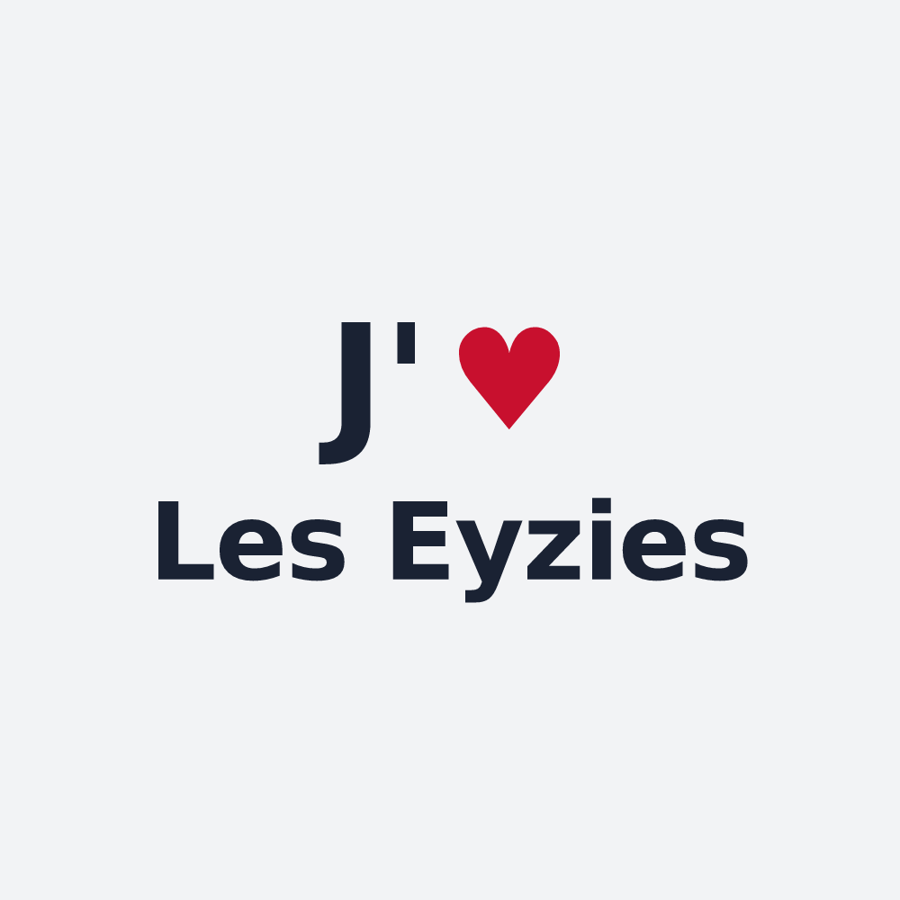 Poster personnalisé Les Eyzies — design J'aime Les Eyzies
