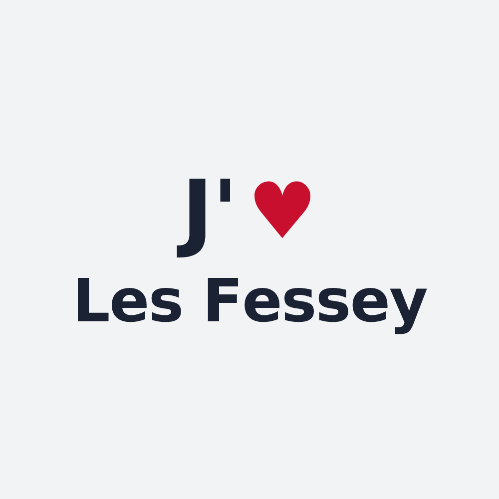 Poster personnalisé Les Fessey — design J'aime Les Fessey