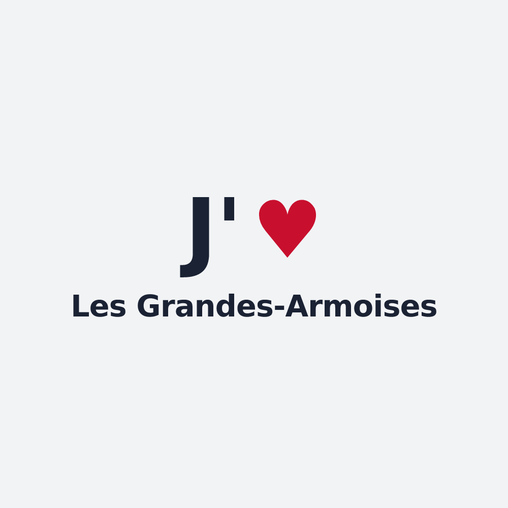 Poster personnalisé Les Grandes-Armoises — design J'aime Les Grandes-Armoises