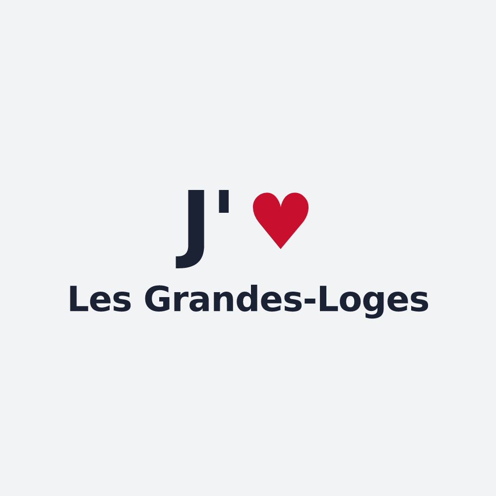 Poster personnalisé Les Grandes-Loges — design J'aime Les Grandes-Loges