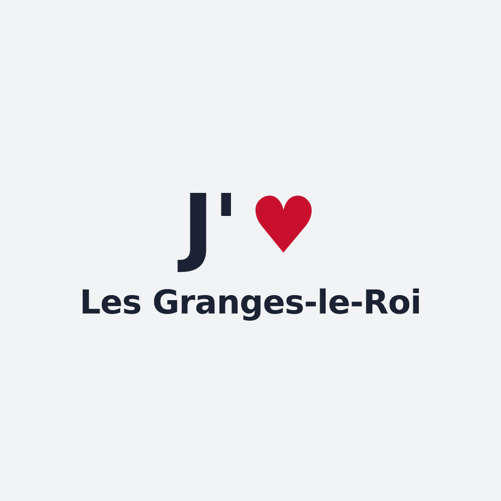 Poster personnalisé Les Granges-le-Roi — design J'aime Les Granges-le-Roi