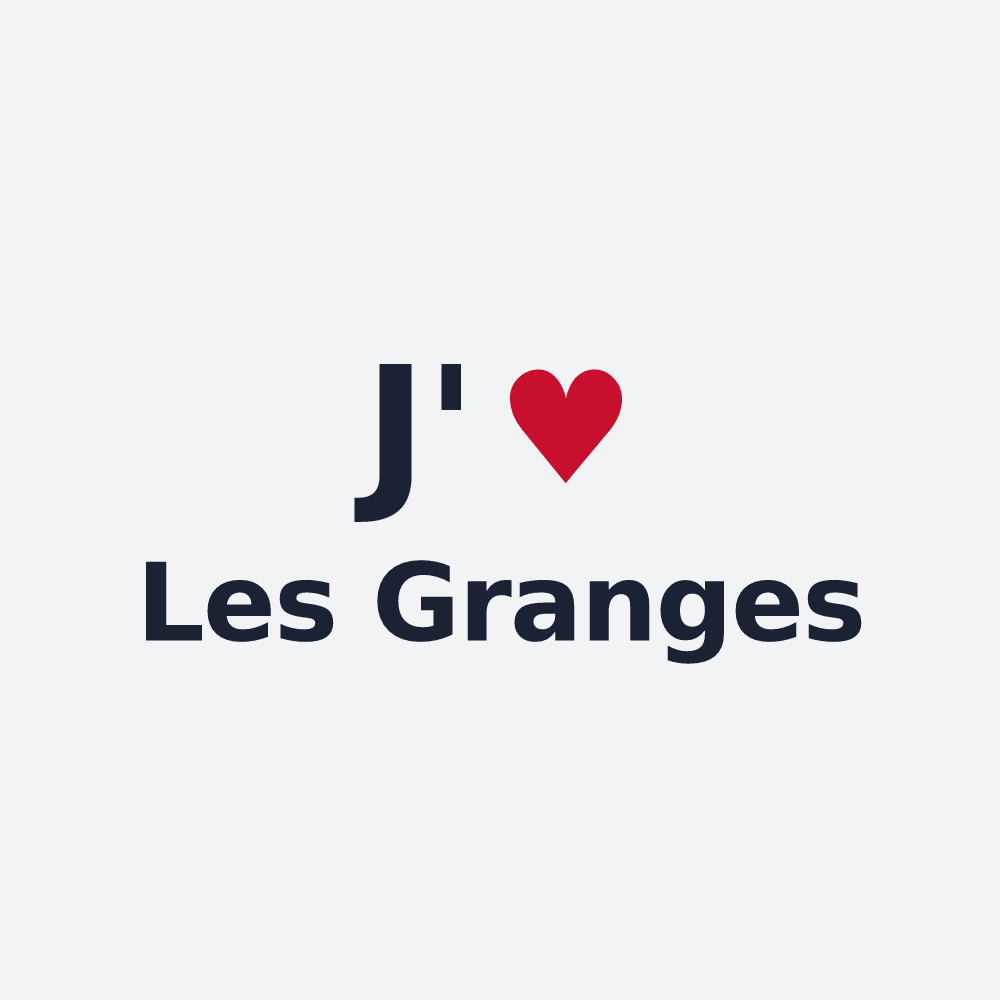 Poster personnalisé Les Granges — design « J'aime Les Granges » imprimé sur le poster
