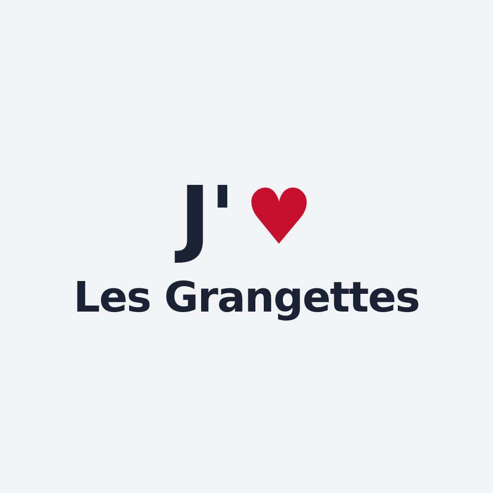 Poster personnalisé Les Grangettes — design J'aime Les Grangettes