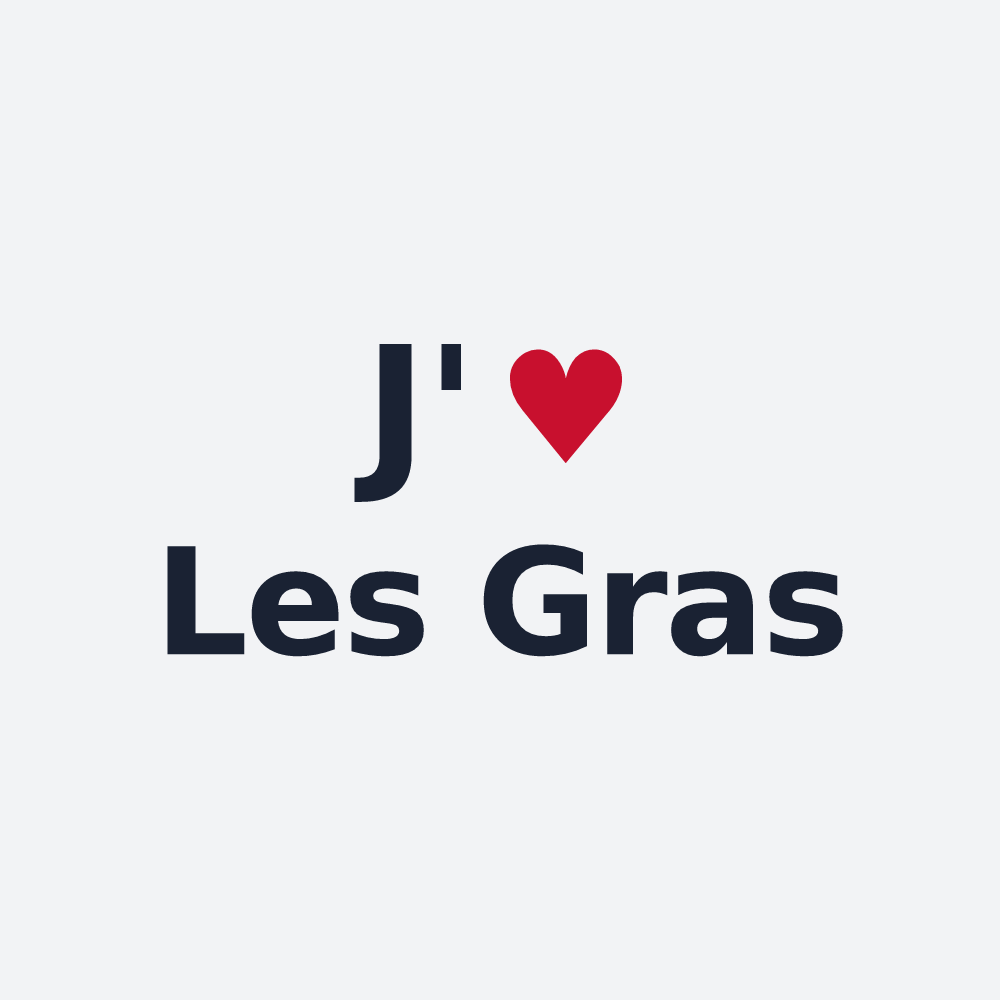 Poster personnalisé Les Gras — design J'aime Les Gras