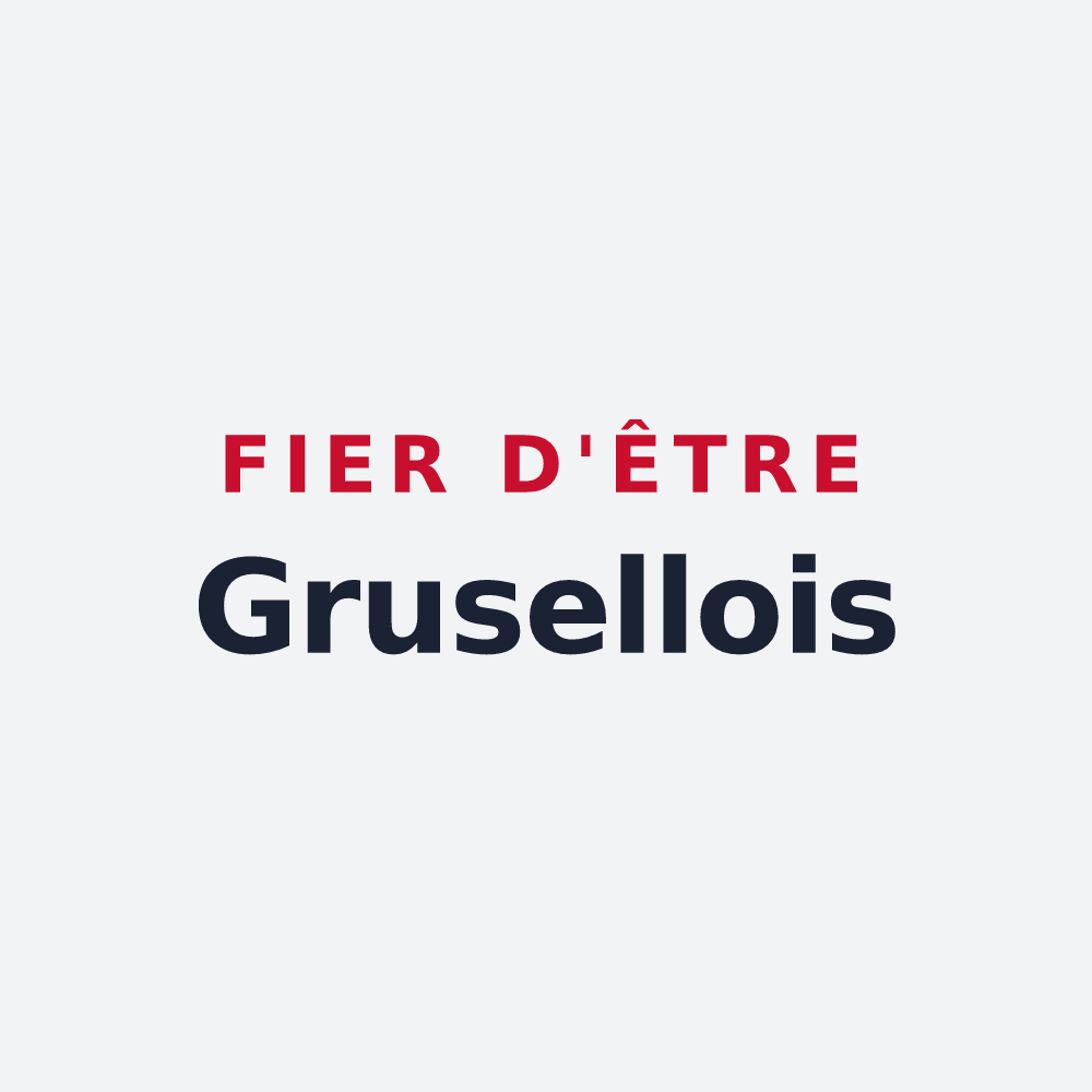 Poster « Fier d'être Grusellois » — design pour Les Groseillers