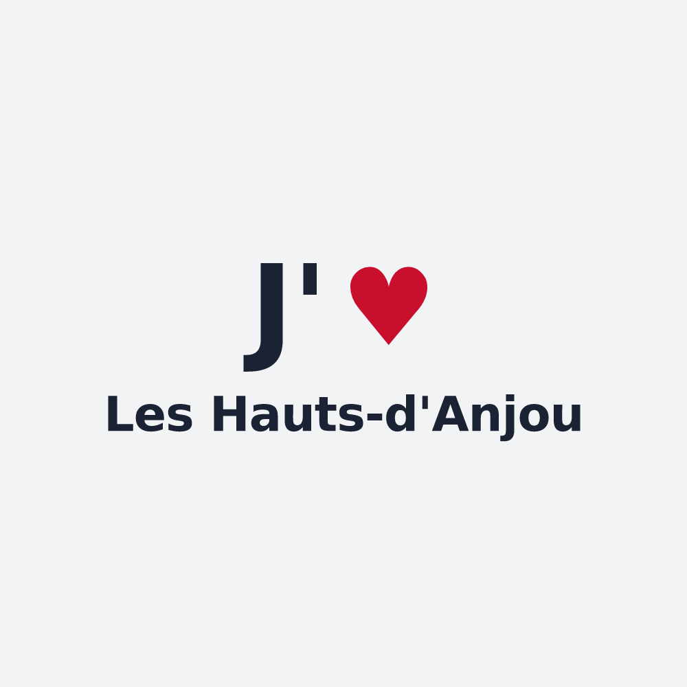 Poster personnalisé Les Hauts-d'Anjou — design J'aime Les Hauts-d'Anjou