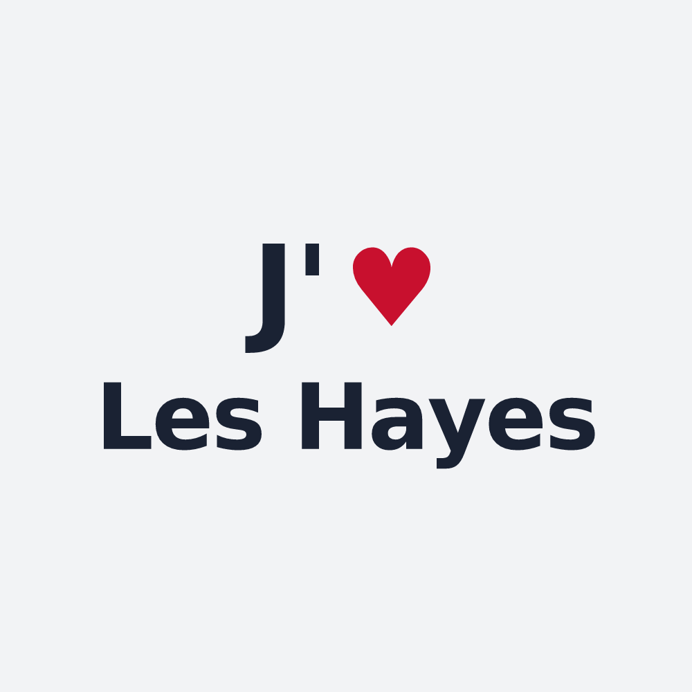 Poster personnalisé Les Hayes — design J'aime Les Hayes