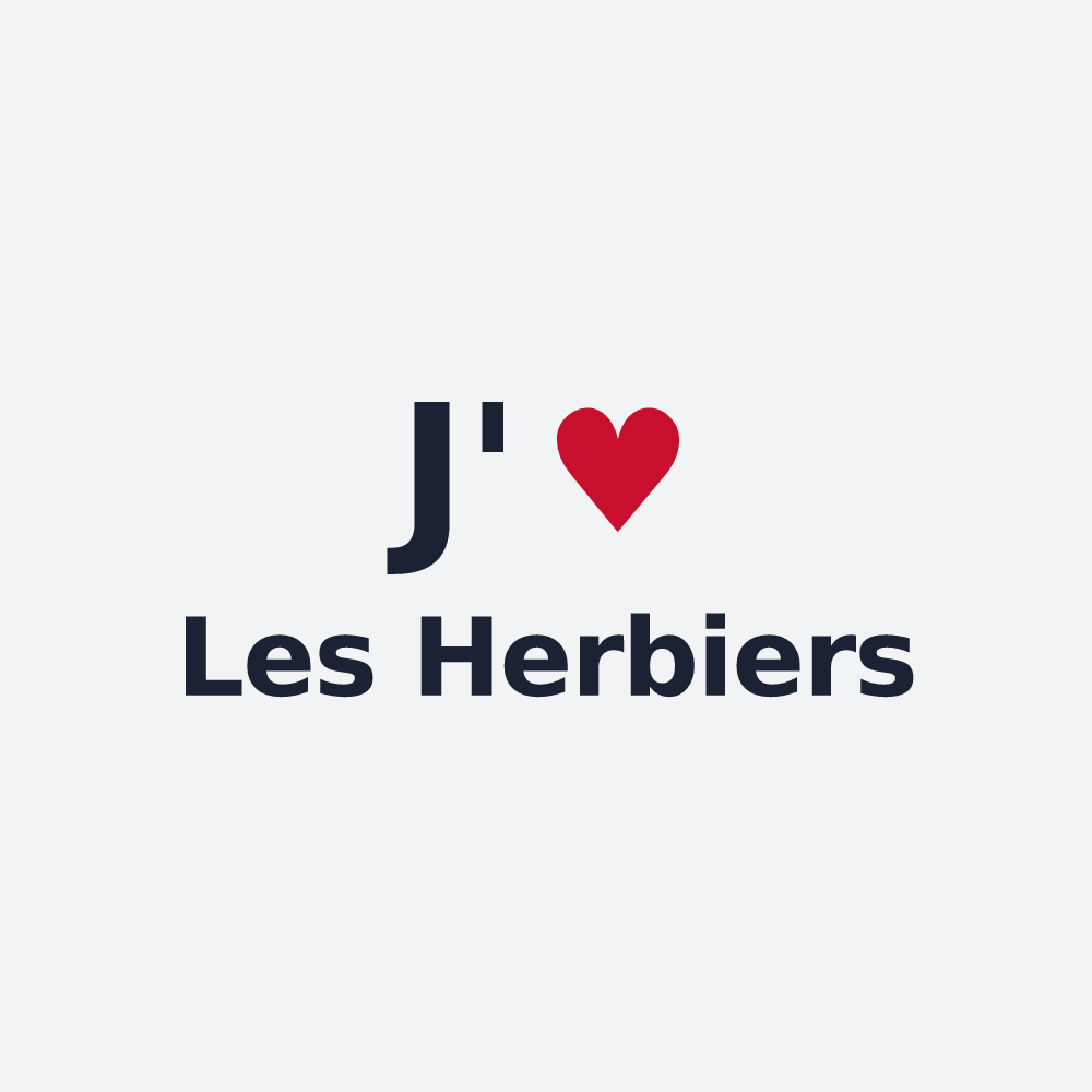 Poster personnalisé Les Herbiers — design J'aime Les Herbiers