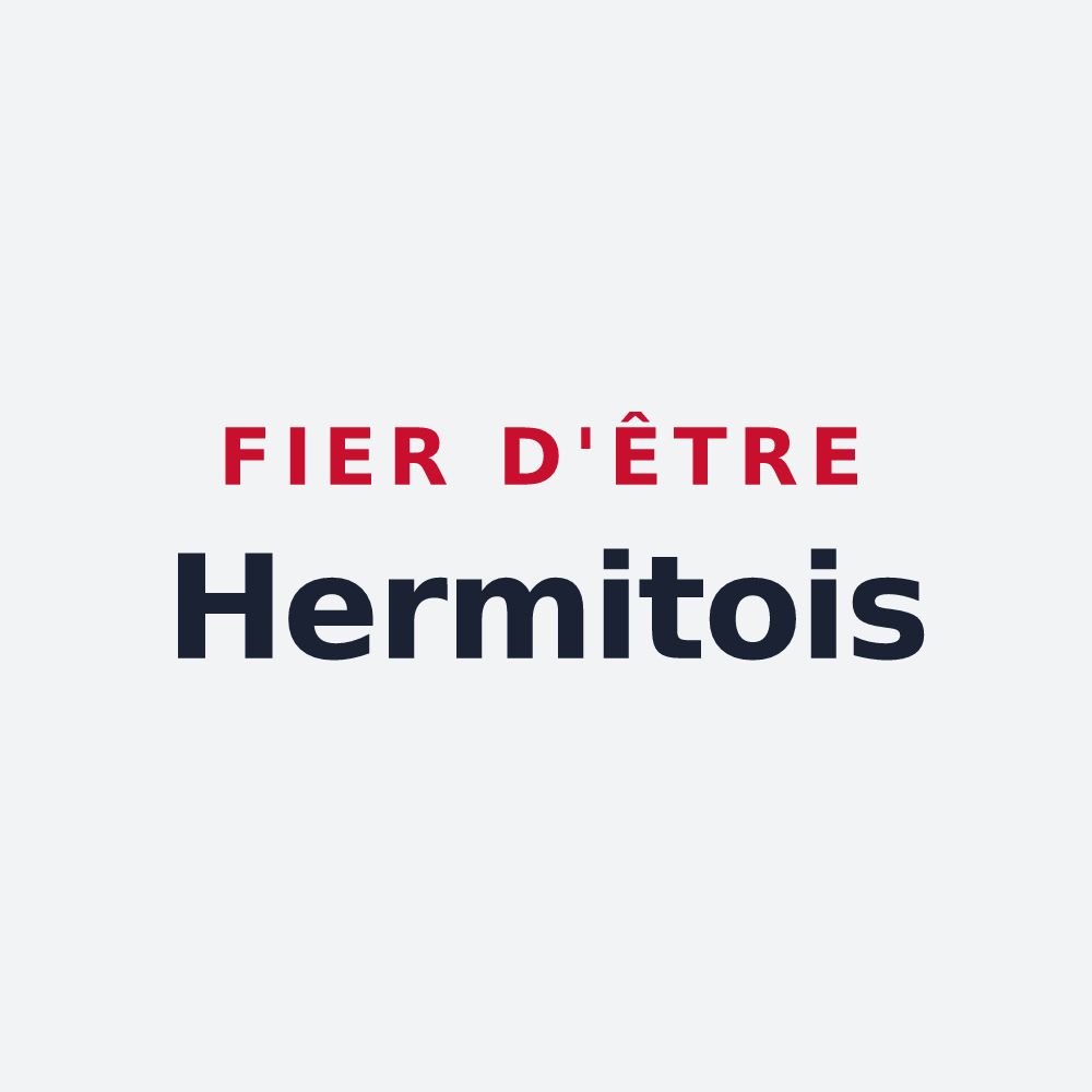 Poster « Fier d'être Hermitois » — design pour Les Hermites