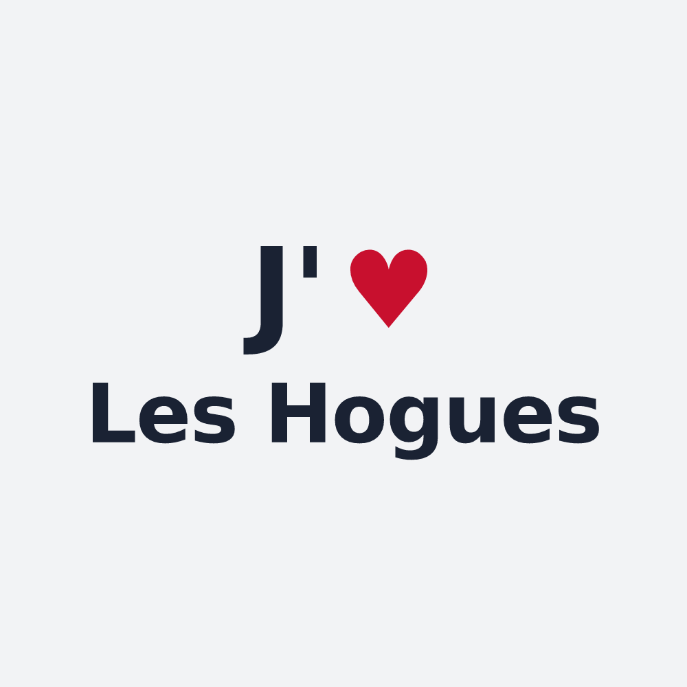 Poster personnalisé Les Hogues — design J'aime Les Hogues