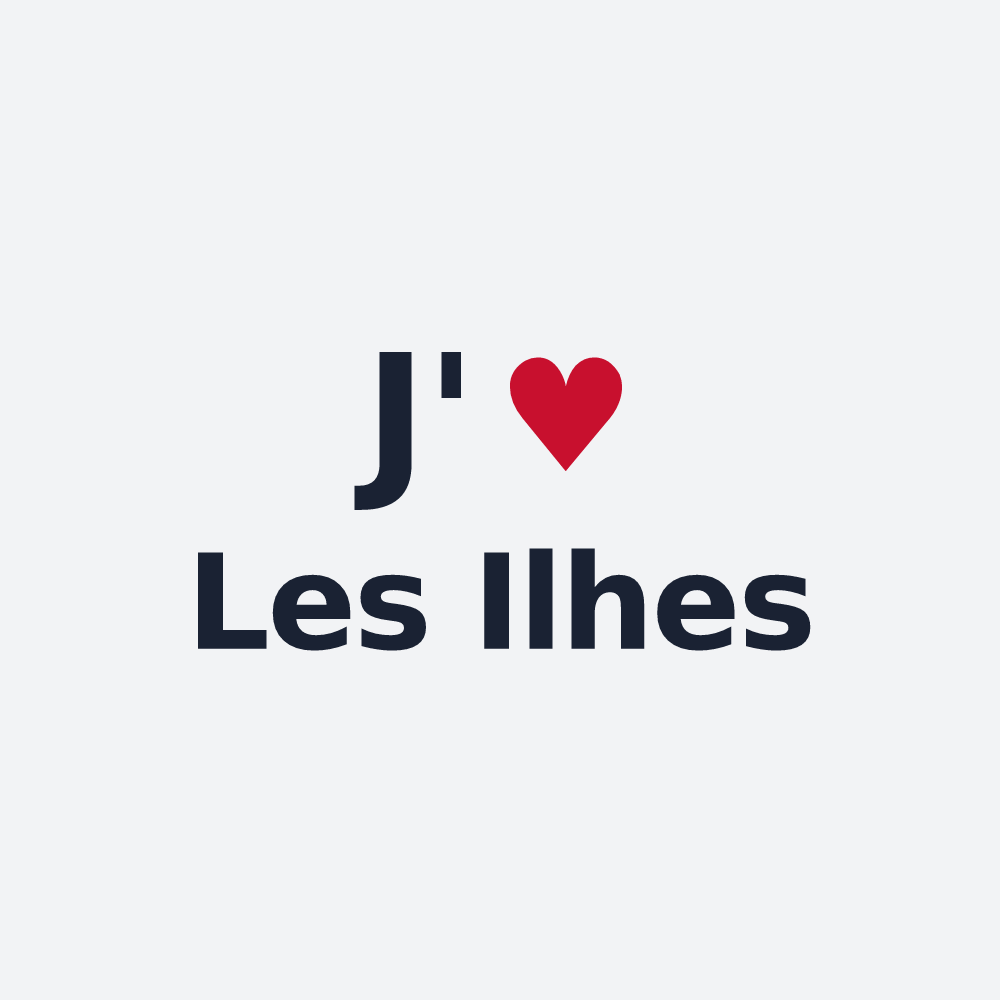 Poster personnalisé Les Ilhes — design J'aime Les Ilhes