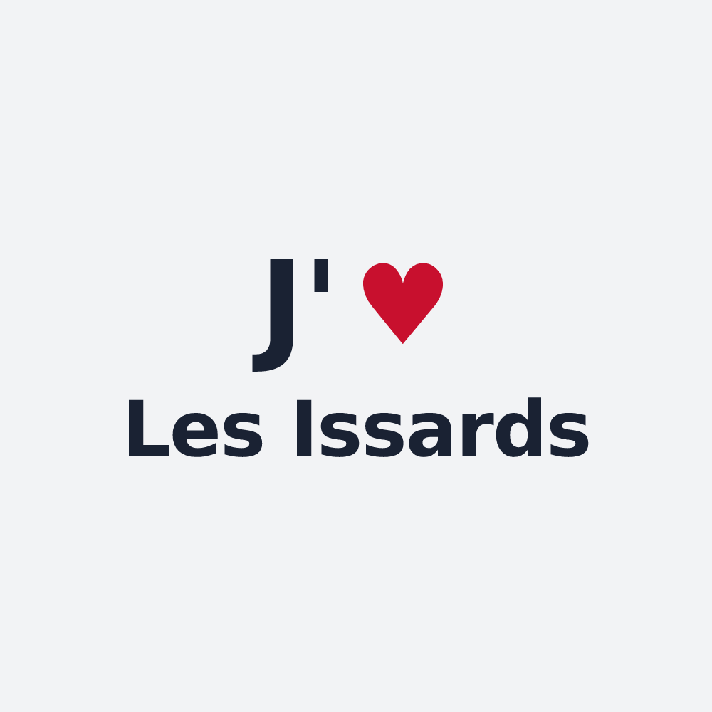 Poster personnalisé Les Issards — design J'aime Les Issards