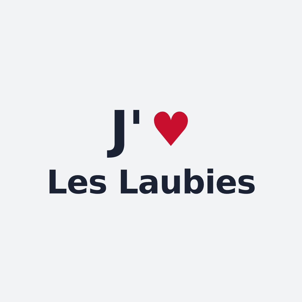 Poster personnalisé Les Laubies — design J'aime Les Laubies