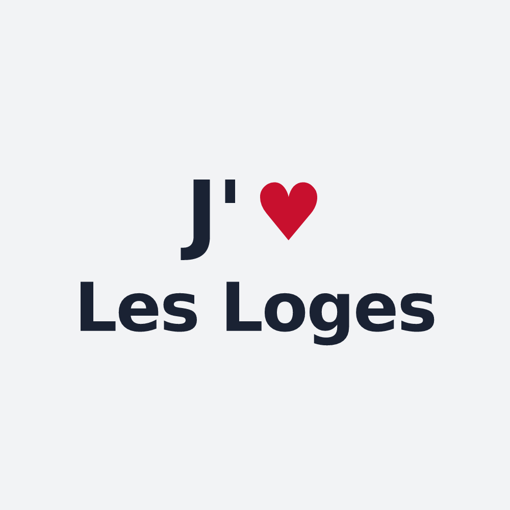 Poster personnalisé Les Loges — design « J'aime Les Loges » imprimé sur le poster