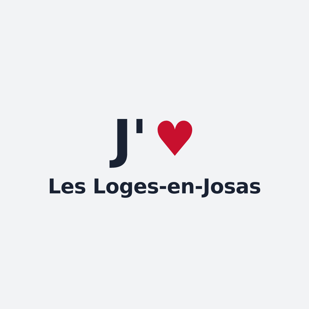Poster personnalisé Les Loges-en-Josas — design J'aime Les Loges-en-Josas