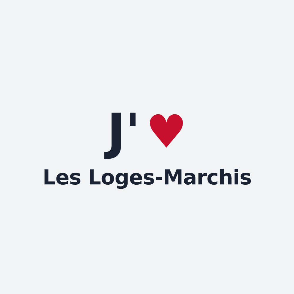 Poster personnalisé Les Loges-Marchis — design J'aime Les Loges-Marchis
